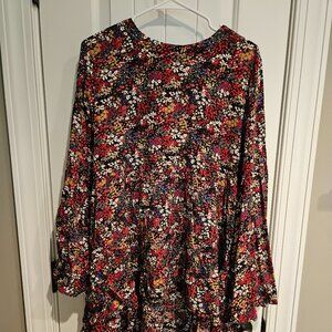 Fall Floral Shelby Tunic Blouse
